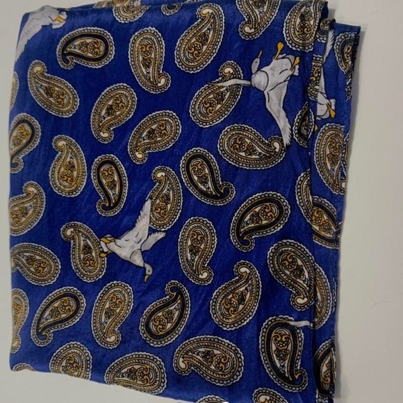 Blue paisley and duck scarf 🦆 - Picture 3 of 3